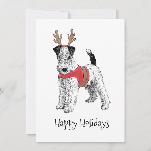Fox Terrier Christmas Card (Vorderseite)