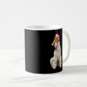 Fox Terrier Christmas Lights Xmas Dog Lover Kaffeetasse (VorderseiteRechts)