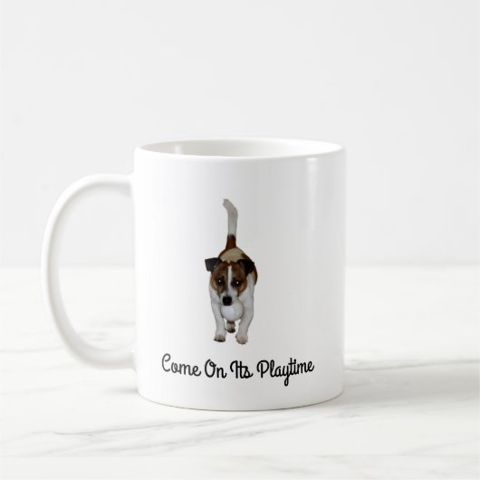 Fox Terrier, der in einen Baum sprang, Kaffeetasse (Links)