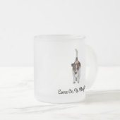 Fox Terrier, der in einen Baum sprang, Mattglastasse (VorderseiteRechts)