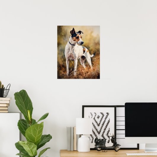 Fox Terrier Dog Art Print Poster (Heimbüro)