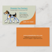 Fox Terrier Dog Breeder Puppy Business Visitenkarte (Vorne/Hinten)