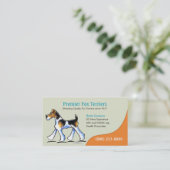 Fox Terrier Dog Breeder Puppy Business Visitenkarte (Stehend Vorderseite)