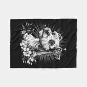 Fox Terrier Dog Lover Retro Style Tattoo Fleecedecke (Vorderseite (Horizontal))