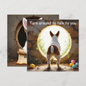 Fox Terrier dog - mit Familienname Feiertagskarte (Vorne/Hinten)