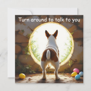 Fox Terrier dog - mit Familienname Feiertagskarte