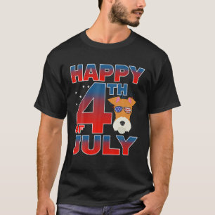 Fox Terrier Dog Patriotic Glückwunsch 4. Juli 2021 T-Shirt