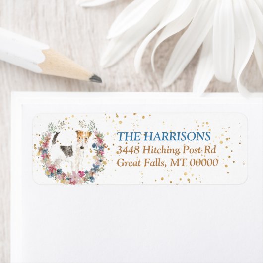 Fox Terrier Dog Spring Blumenstrauß (Insitu)