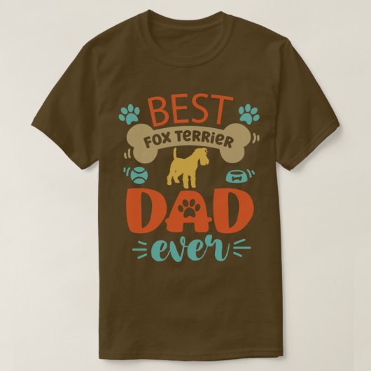 Fox Terrier Dog Vater T-Shirt (Design vorne)