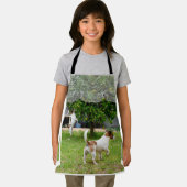 Fox Terrier durch mein Fenster, Kinder Schürze (Insitu)