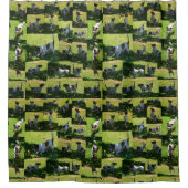 Fox Terrier Foto Collage, Duschvorhang (Vorderseite)