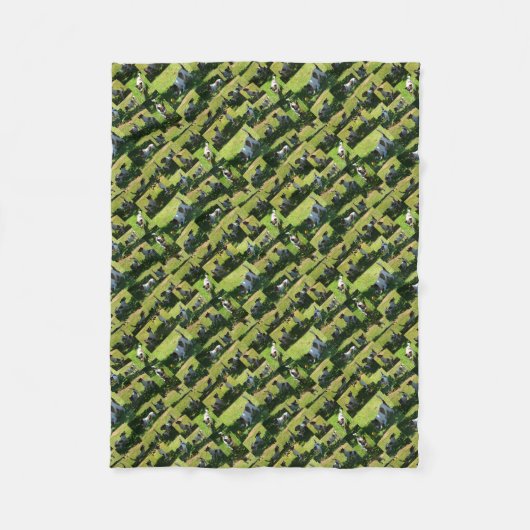 Fox Terrier Foto Collage, Fleecedecke (Vorderseite)