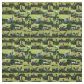 Fox Terrier Foto Collage, Stoff (Muster)