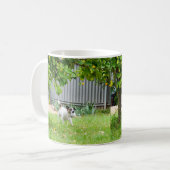 Fox Terrier, Funny Scare Face, White Coffee Tasse (Vorderseite Links)