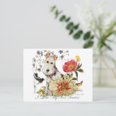 Fox Terrier Garden Postkarte (Stehend Vorderseite)