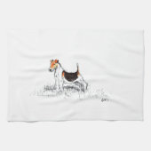 Fox Terrier Geschirrtuch (Horizontal)