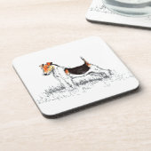 Fox Terrier Getränkeuntersetzer (Linke Seite)