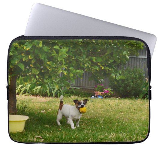 Fox Terrier Happy Days Laptopschutzhülle (Vorderseite)