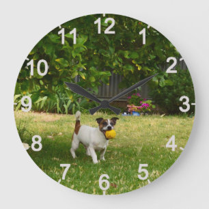 Fox Terrier Happy Days, Wall Clock Große Wanduhr