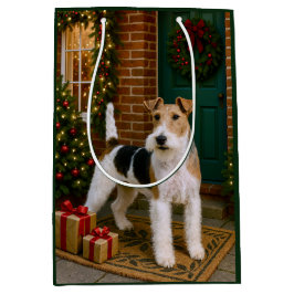 Fox Terrier Holiday  Mittlere Geschenktüte