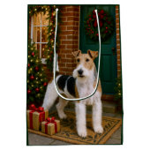 Fox Terrier Holiday  Mittlere Geschenktüte (Rückseite)
