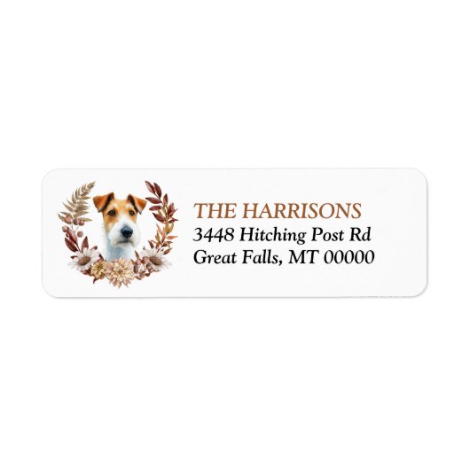 Fox Terrier Hund Herbstkranz (Vorne)