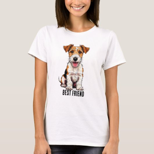 Fox Terrier Hund T-Shirt (Vorderseite)