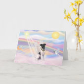 Fox Terrier Karte (Gelbe Blume)