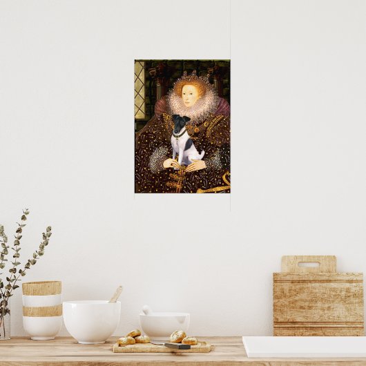 Fox Terrier - Königin Elizabeth Poster (Küche)