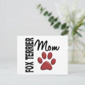 Fox Terrier Mama 2 Postkarte (Stehend Vorderseite)