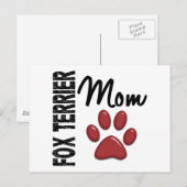 Fox Terrier Mama 2 Postkarte (Vorne/Hinten)