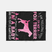 Fox Terrier Mama Fleecedecke (Vorderseite (Horizontal))