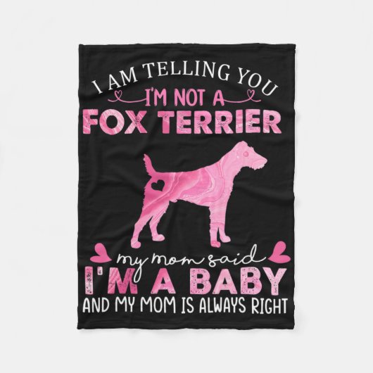 Fox Terrier Mama Fleecedecke (Vorderseite)