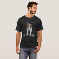 Fox Terrier mit Logo, Mens Black T - Shirt