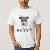 Fox Terrier mit Logo, Mens White T - Shirt (Vorderseite)