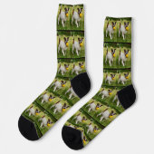 Fox Terrier mit seinem Kugelmuster, Socken (Linkes Detail)