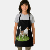 Fox Terrier On Alert, Kinder Full Print Schürze (Insitu)