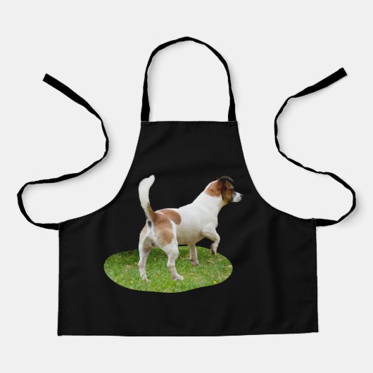 Fox Terrier On Alert, Kinder Full Print Schürze (Vorderseite)