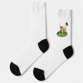 Fox Terrier on Alert Socken (Linkes Detail)