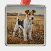 Fox Terrier Ornament Aus Metall (Vorne)