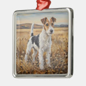 Fox Terrier Ornament Aus Metall (Links)