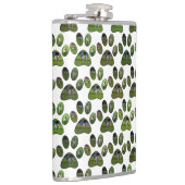 Fox Terrier Paw Prints, Hip Flask Flachmann (Rechts)