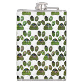 Fox Terrier Paw Prints, Hip Flask Flachmann (Rückseite)