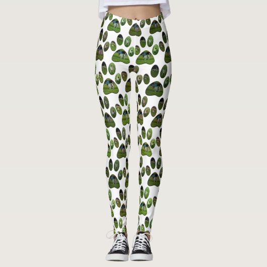 Fox Terrier Paw Prints, Leggings (Vorderseite)