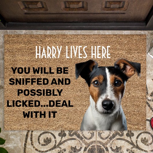 Fox Terrier personalisierte lustige Tür Fußmatte