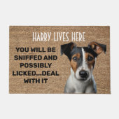 Fox Terrier personalisierte lustige Tür Fußmatte (Vorderseite)
