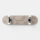 Fox Terrier Personalized Name Skateboard (Horizontal)