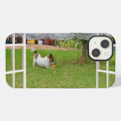 Fox Terrier Play Ball iPhone Hülle (Rückseite (Horizontal))