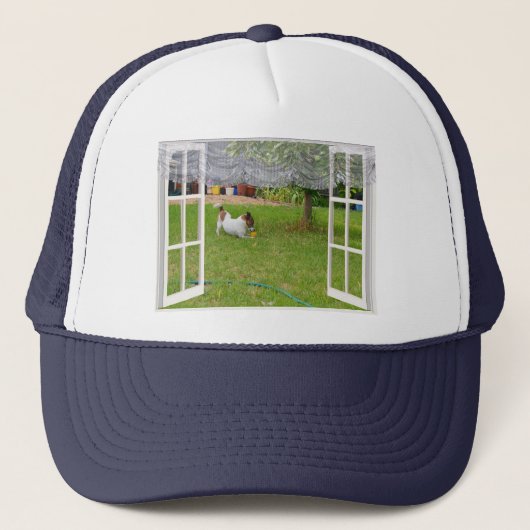 Fox Terrier Play Ball, Truckers Hat Truckerkappe (Vorderseite)