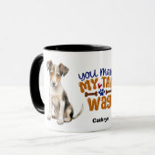 Fox Terrier Puppy macht meinen Schwanz Wag Tasse (Vorderseite Links)